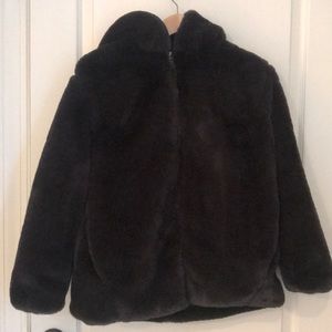 NWT Zara kids faux fur coat sz 13-14